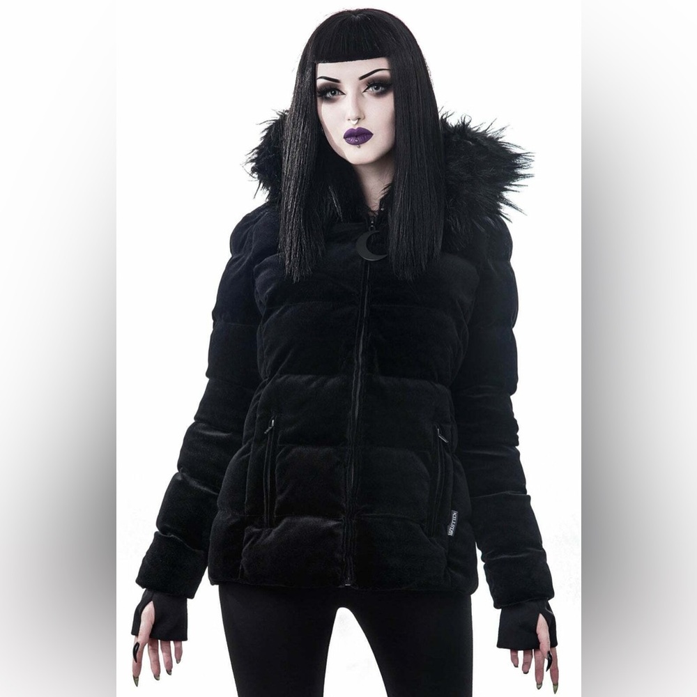 Killstar Lisa Luna Padded Velvet Jacket - Great Condition